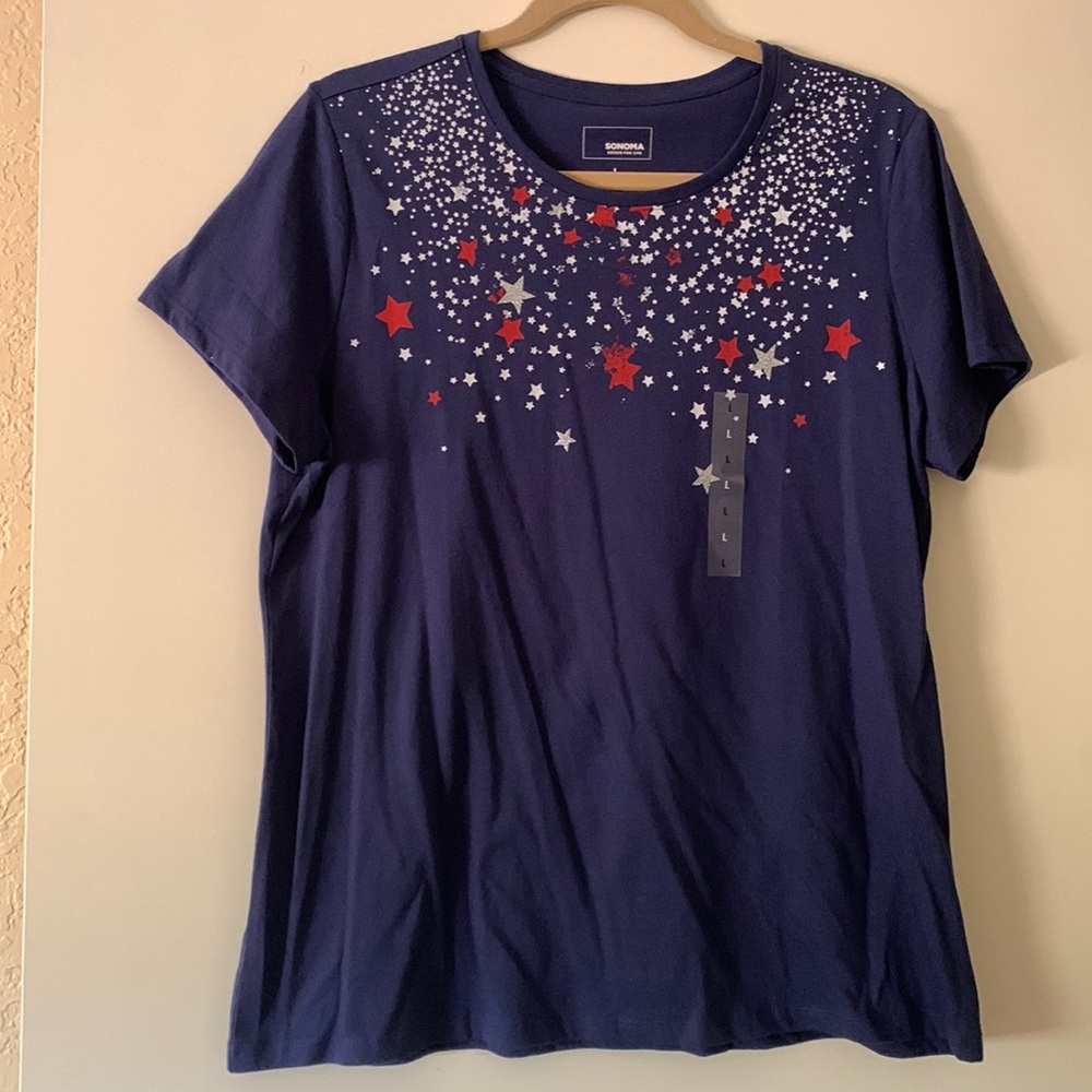 Sonoma Goods for Life. Patriotic Tee. Brand New, with tags, super soft, comfy.